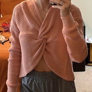 Hollister Small Pink Crop Sweater